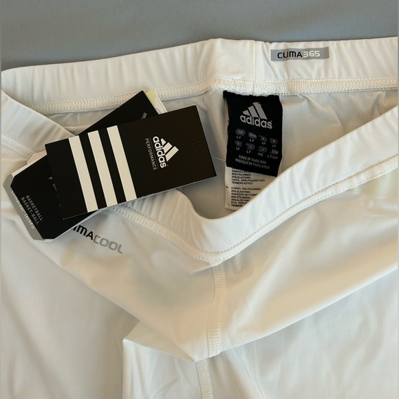 White Adidas Compression Shorts - Picture 3 of 3